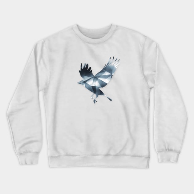 Abstract Cubizm Charcoal Bird Style Crewneck Sweatshirt by badbugs